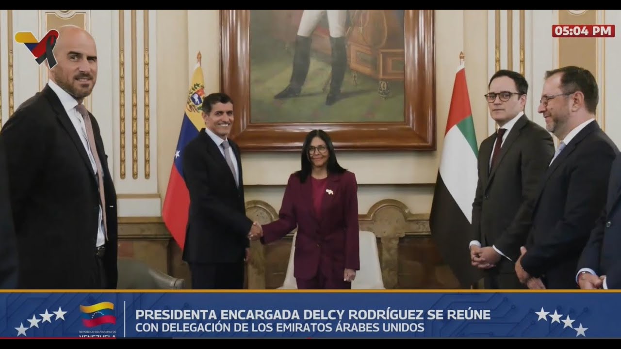 Delcy Rodríguez se reúne con delegación de Emiratos Árables Unidos, 13 de enero de 2026