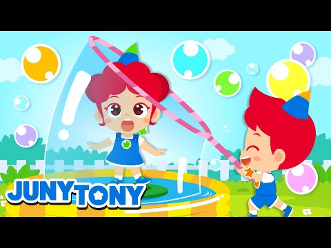 Bolhas de Sabão 🫧 Bolhas Coloridas e Divertidas | Música Infantil | JunyTony em Português