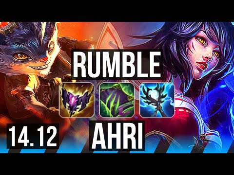 RUMBLE vs AHRI (MID) | 6 solo kills, 500+ games, 11/4/9 | VN Grandmaster | 14.12