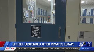 Knox County sheriff suspends corrections officer after inmate escape