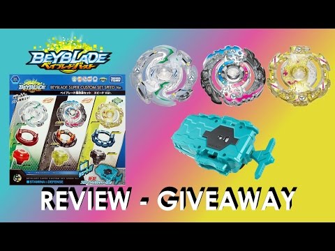 Beyblade Burst  ベイブレードバースト B-65 Super Custom Set Speed Version. Unboxing Review