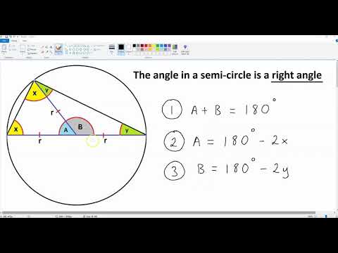 Circle Theorem Proof (FP2): The angle in a semi-circle is a right angle