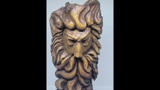 How to carve a Viking face.