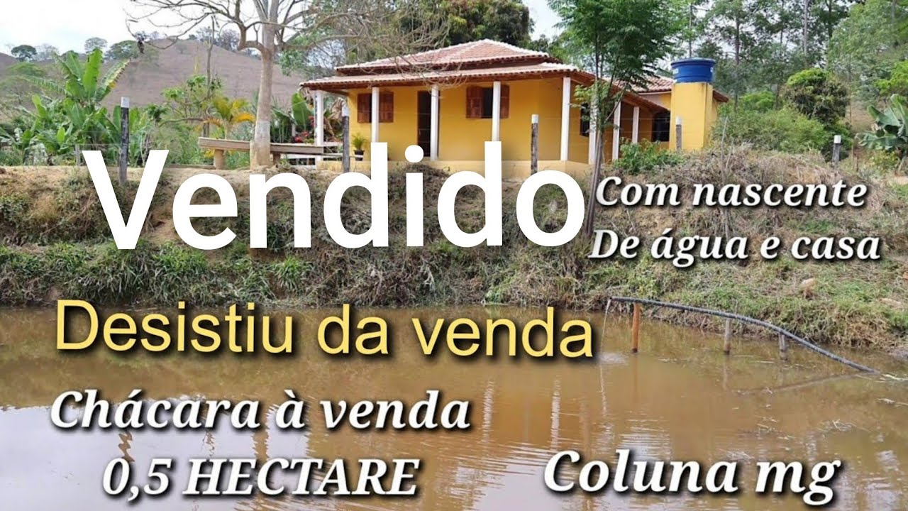 PROPRIEDADE / CHÁCARA DE 0,5 HECTARE À VENDA , COM NASCENTE DE ÁGUA NO TERRENO , EM COLUNA MG