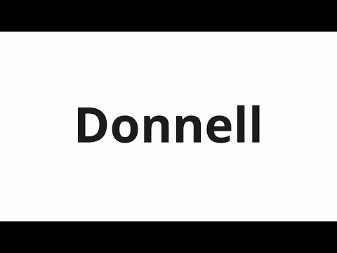 How to pronounce Donnell