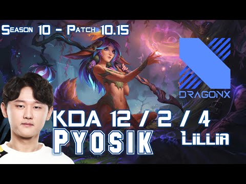 DRX Pyosik LILLIA vs GRAVES Jungle - Patch 10.15 KR Ranked