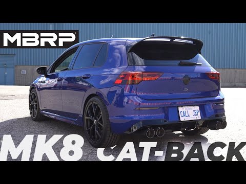 2022 Volkswagen Golf R mk8 MBRP Active Cat-Back Exhaust Before and After Sound Comparison