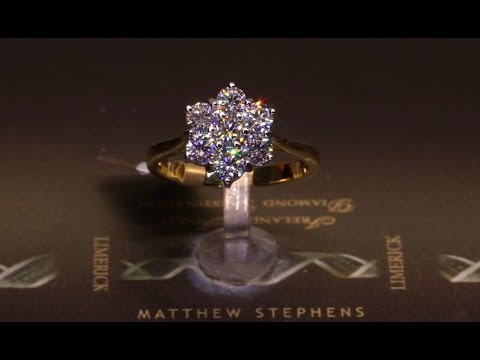 #64353 | T1.05ct | Diamond Flower Engagement Ring, Set in 18ct Yellow Gold