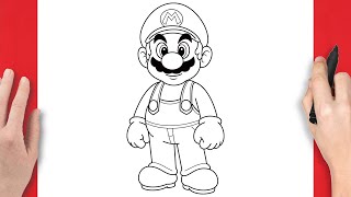 How to Draw Mario - Step by Step Drawing Tutorial
