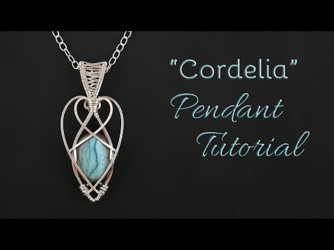 Wire Wrapped Pendant Tutorial with Oval Cabochon - "Cordelia" | Intermediate Wire Wrapping Project