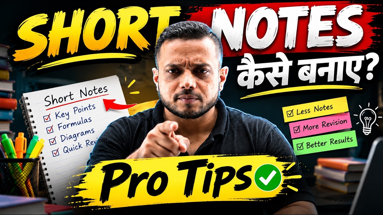 Short-notes कैसे बनाए | Rajwant Sir Talk | 16Hr Study Motivation | IIT JEE NEET motivation