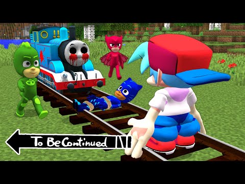 HOW TO PLAY AS FNF BOYFRIEND vs PJ MASKS and Thomas THE TANK ENGINE.EXE in Minecraft - Coffin Meme