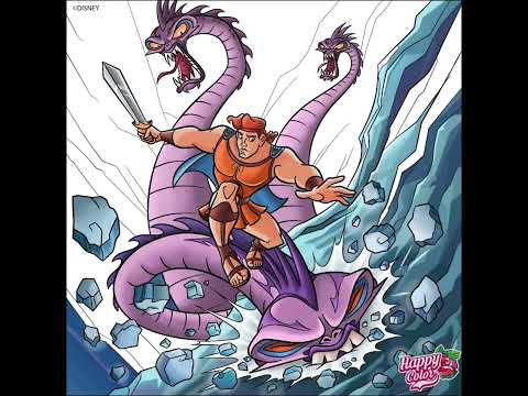 Coloring Disney Hercules | Coloring Book for Adults | Happy Color | Mythology