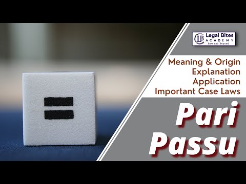 Pari Passu | Meaning | Origin | Explanation | Application | Important Case Laws
