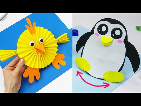 6 DIY paper crafts Moving paper TOYS Easy paper crafts