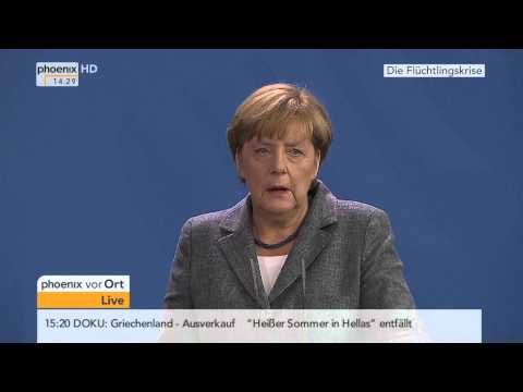 Flüchtlingskrise: PK mit Angela Merkel und Werner Faymann zur EU-Asylpolitik am 15.09.2015
