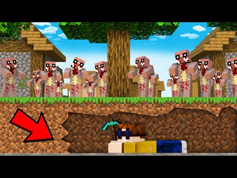 ÜBERLEBE eine VILLAGER ZOMBIE APOKALYPSE in Minecraft!