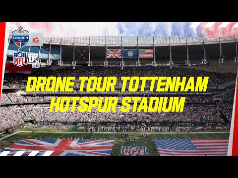 INCREDIBLE Drone Shot Tour of the Tottenham Hotspur Stadium | One-Take Fly-Through | NFL UK