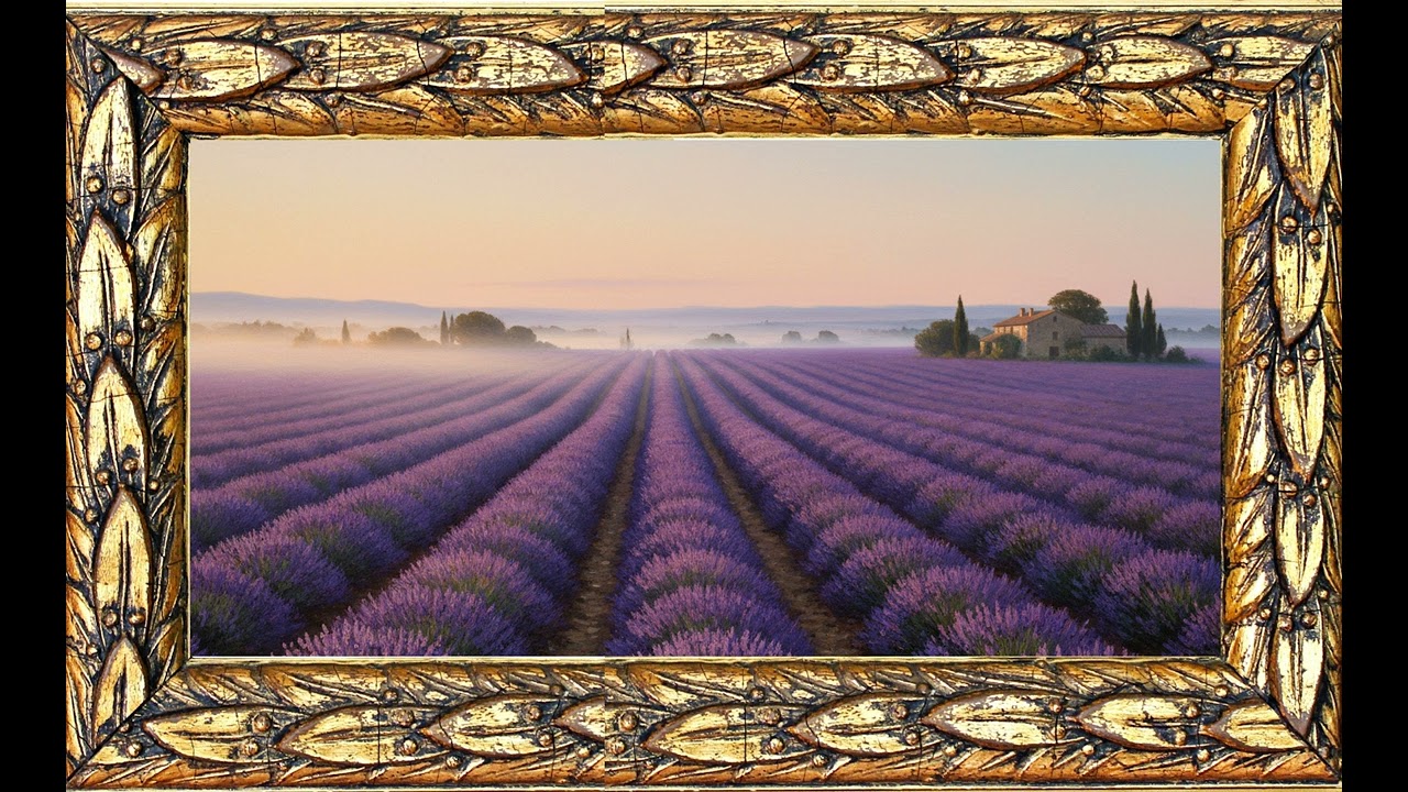 4K Relaxing Lavender Fields of Provence - August Wilhelm Leu Inspired Frame TV Art Screensaver