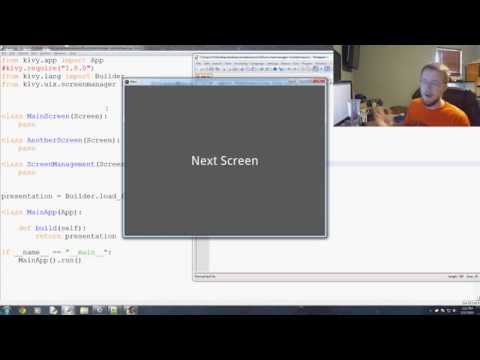 Kivy with Python tutorial Part 10 Screen Manager