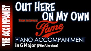 Out Here On My Own (from the movie Fame) | Piano Accompaniment with Karaoke Lyrics