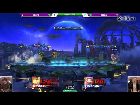 EVAC 3/11/17 - Smash 4 - Taicho (Bowser Jr.) vs Jacko (Diddy Kong) - Losers Bracket