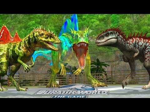 I-REX vs YUDON vs ALLONOGMIUS All Max Lv 40| JURASSIC WORLD THE GAME
