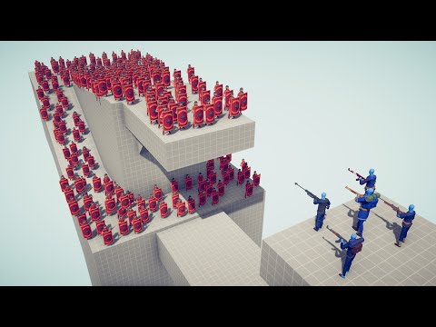5x MILITARY MEN vs 50x UNITS - Totally Accurate Battle Simulator TABS
