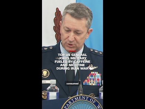 Top US general jokes military fueled by caffeine and nicotine during Iran war