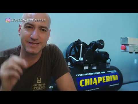 Compressor de Ar 20 Pés 250L 5HP 175 PSI 220/380V - Trifásico CHIAPERINI-690 - Vídeo