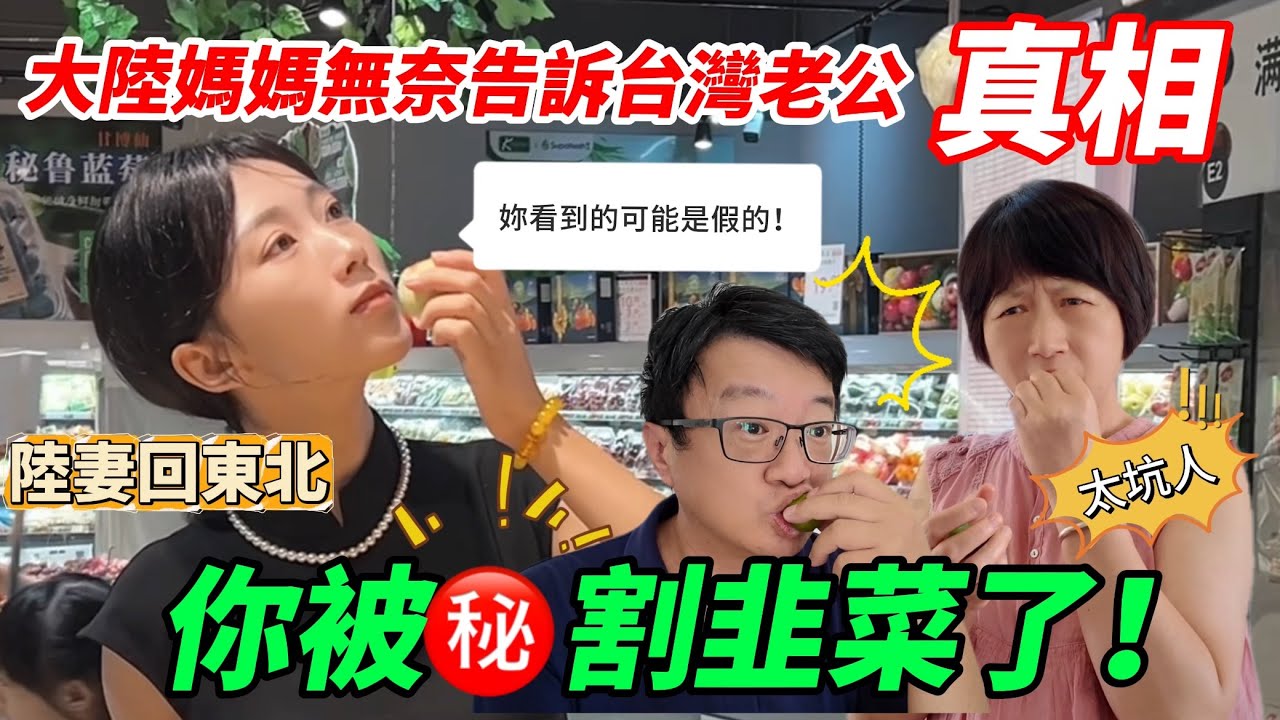台灣老公：這些大陸食品千萬不要碰！陸妻回大陸娘家  全家被割韭菜了！  大陸媽媽高呼太坑人啦！      【CC繁中】SN:2024174