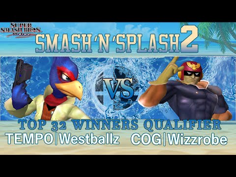 Smash'N'Splash 2 - TEMPO | Westballz (Falco) vs. COG | Wizzrobe (Falcon) - Top 32, Winners Qualifier