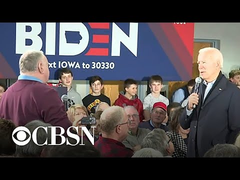 Biden to Iowa voter: "You're a damn liar" Biden to Iowa voter: "You're a damn liar"