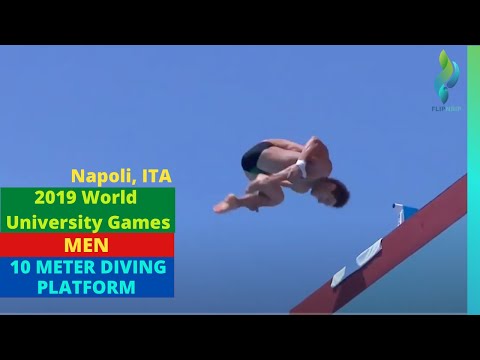 2019 Mens 10 Meter Platform Diving  - Last Round - World University Games - Napoli, Italy