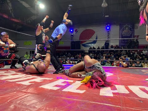 Los Macizos  Vs Hermanos Trauma  y Tito Moran Jr lucha de alarido IV aniversario Producciones AVE