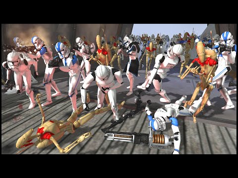 Clones and Droids Battle TOGETHER?! - Men of War: Star Wars Mod Battle Simulator