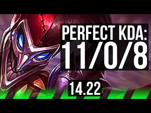 SHACO vs ZAC (JGL) | 11/0/8, 70% winrate, Legendary | KR Diamond | 14.22