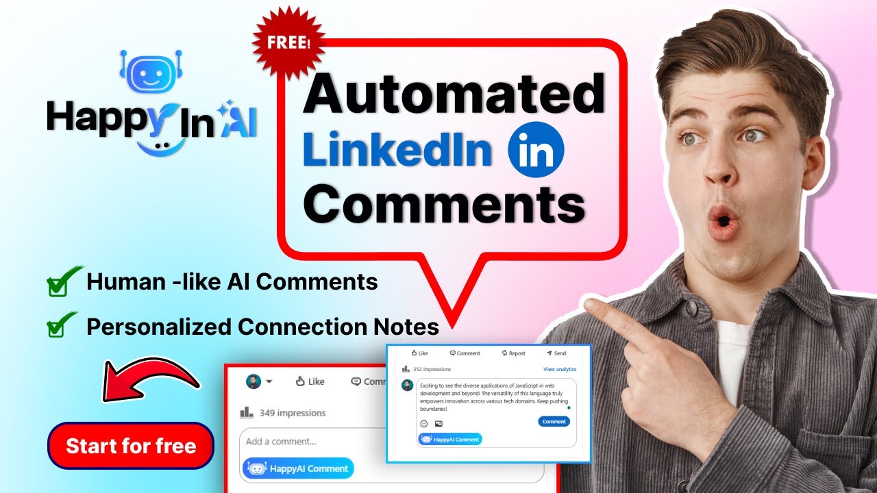 HappyInAI - Best LinkedIn AI Comments & Connection Notes Generator