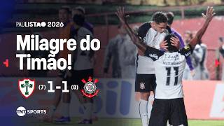 VITINHO FAZ GOLAÇO NO ÚLTIMO LANCE E TIMÃO VENCE NOS PÊNALTIS - PORTUGUESA 1 (7) X (8) 1 CORINTHIANS