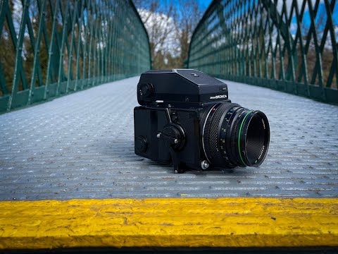 Bronica ETRS Medium Format camera with Ilford HP5 film