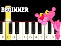 Pink Panther - Very Easy Piano tutorial - Only Right Hand