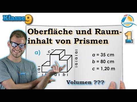 Prisma Oberfläche Volumen Rauminhalt || Klasse 9 ★ Übung 1