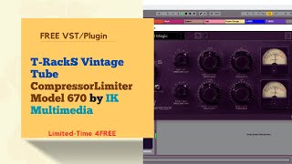 T Racks Vintage Tube - Compressor/Limiter Model 670 VST/Plugin  by IK Multimedia #TRackSVintageTube