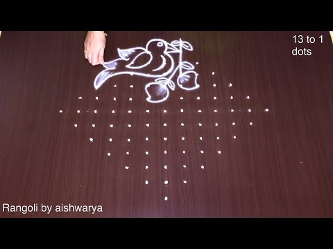 Latest Ugadi Special Parrot Kolam