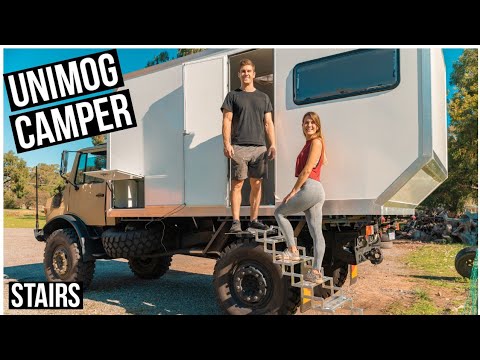 WE GOT HACKED! DIY Expedition Vehicle/Caravan #22 - Torklift Stairs & Separett Waterless Toilet