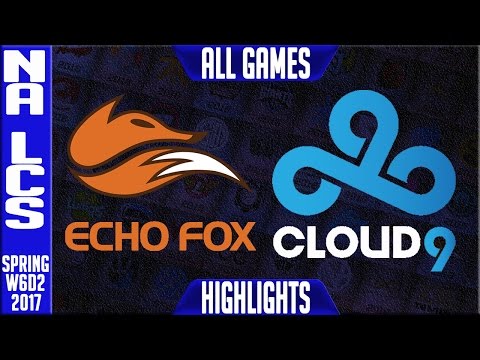 Echo Fox vs C9 Highlights All Games - NA LCS W6D2 Spring 2017 - FOX vs C9 All Games