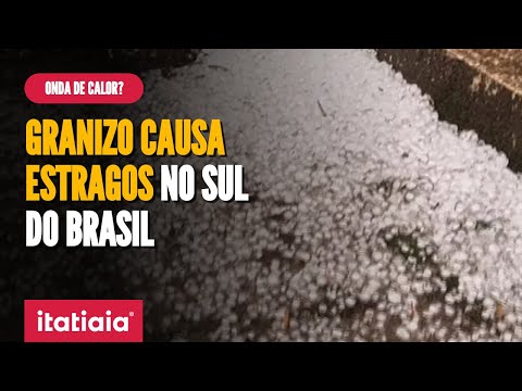COM ONDA DE CALOR NO BRASIL, RIO GRANDE DO SUL REGISTRA FORTE CHUVA DE GRANIZO