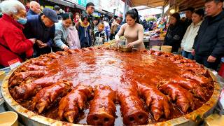 Download lagu 河南乡镇美女大姐卤猪蹄，1天最少能卖1200斤，当地有200家猪蹄店#麦总去哪吃 mp3