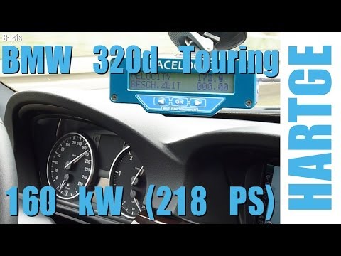 BMW 320d E91 Test Drive with HARTGE Engine Upgrade 80 - 180 km/h