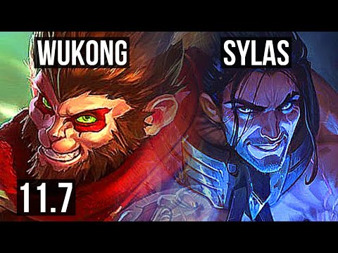WUKONG vs SYLAS (TOP) | 3/0/4, 2.1M mastery, 800+ games | NA Grandmaster | v11.7